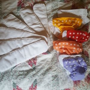 Lot of 5 Alva cloth diapers